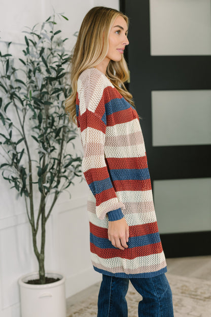 Definitely Dapper • Striped Knit Cardigan