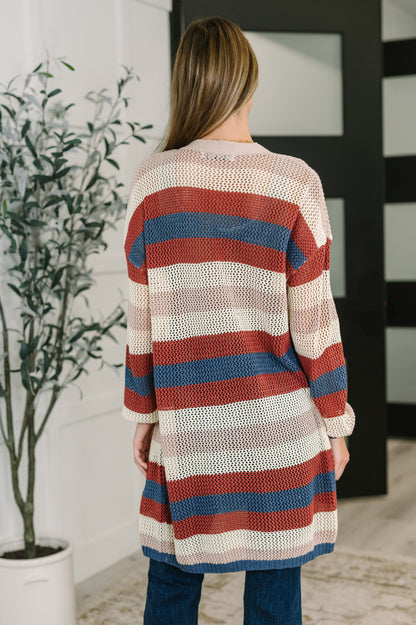 Definitely Dapper • Striped Knit Cardigan