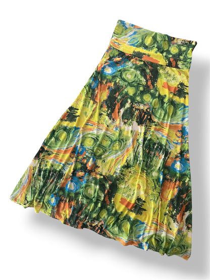 LuLaRoe Maxi Skirt • 6” Yoga Waistband • A-line • Van Gogh Starry Night Inspired Rare Print