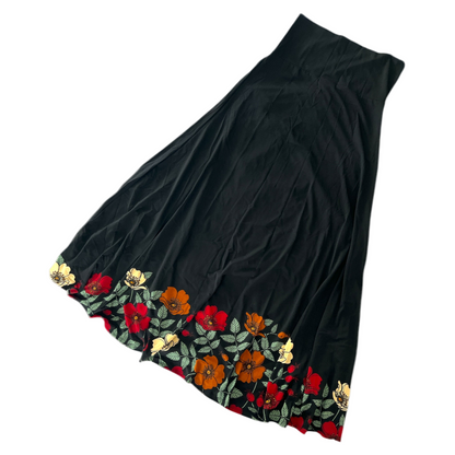 Vintage LuLaRoe Maxi Skirt - Black and Red Floral