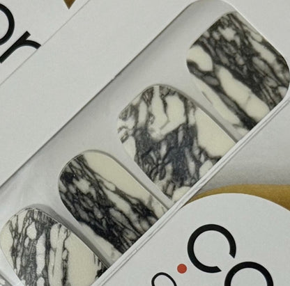 Black and white marble nail strips. Color Street. ￼