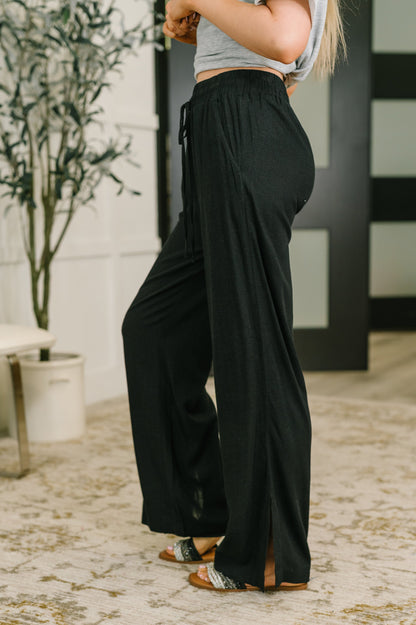 Zenana • Essential Feeling Straight Leg Lounge Pants in Black