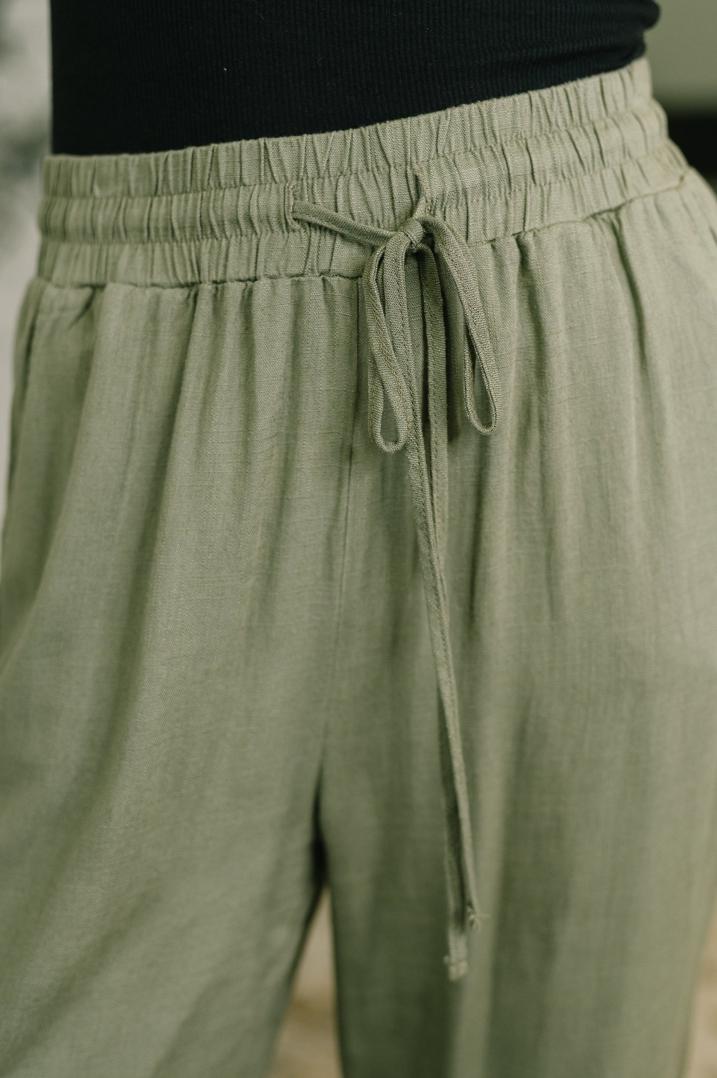 Zenana • Essential Feeling Straight Leg Lounge Pants in Light in Olive