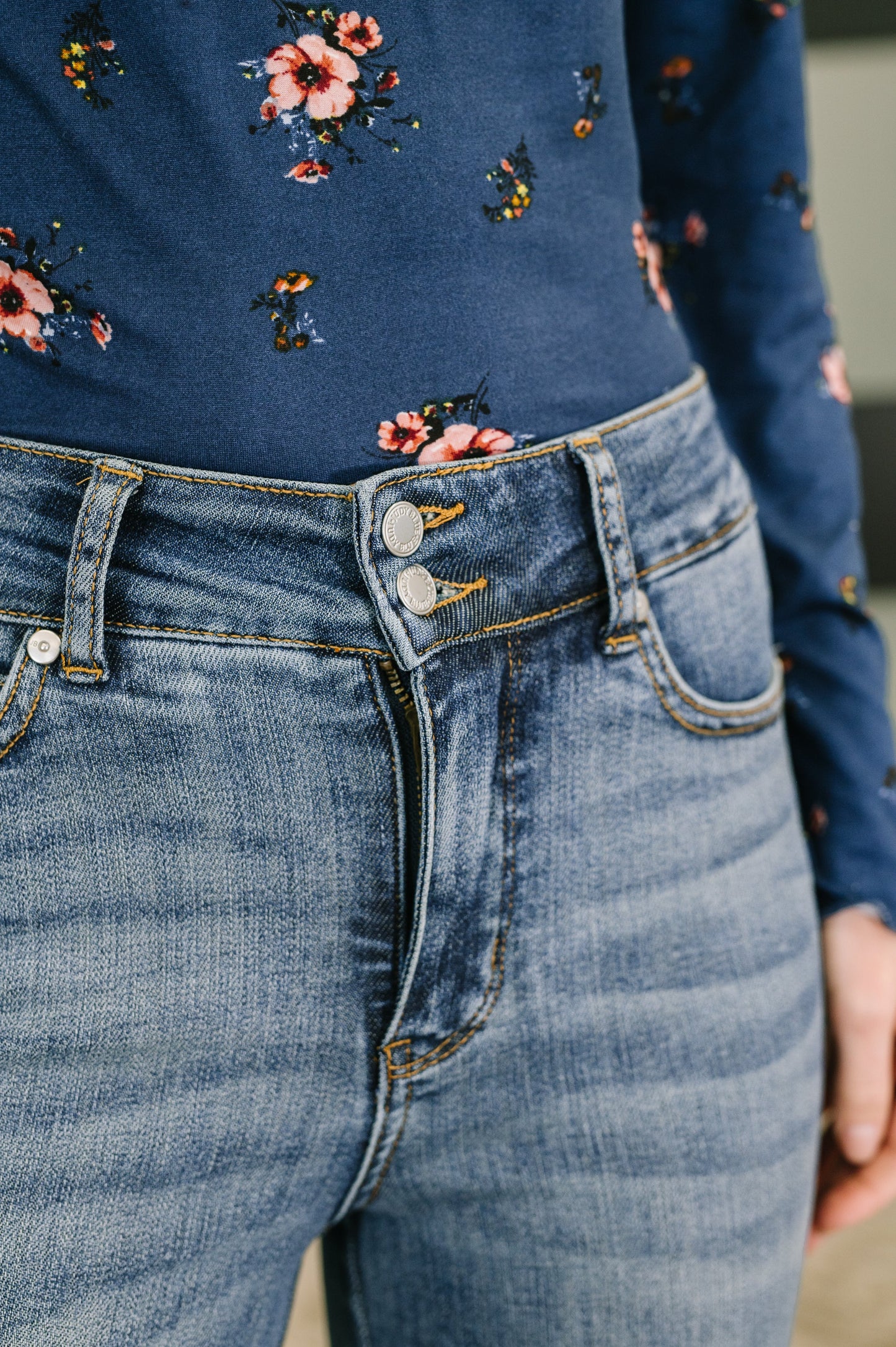 Judy Blue • Eva • High Waist Flare Tummy Control Double Button Waistband