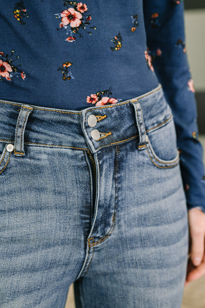 Judy Blue • Eva • High Waist Flare Tummy Control Double Button Waistband