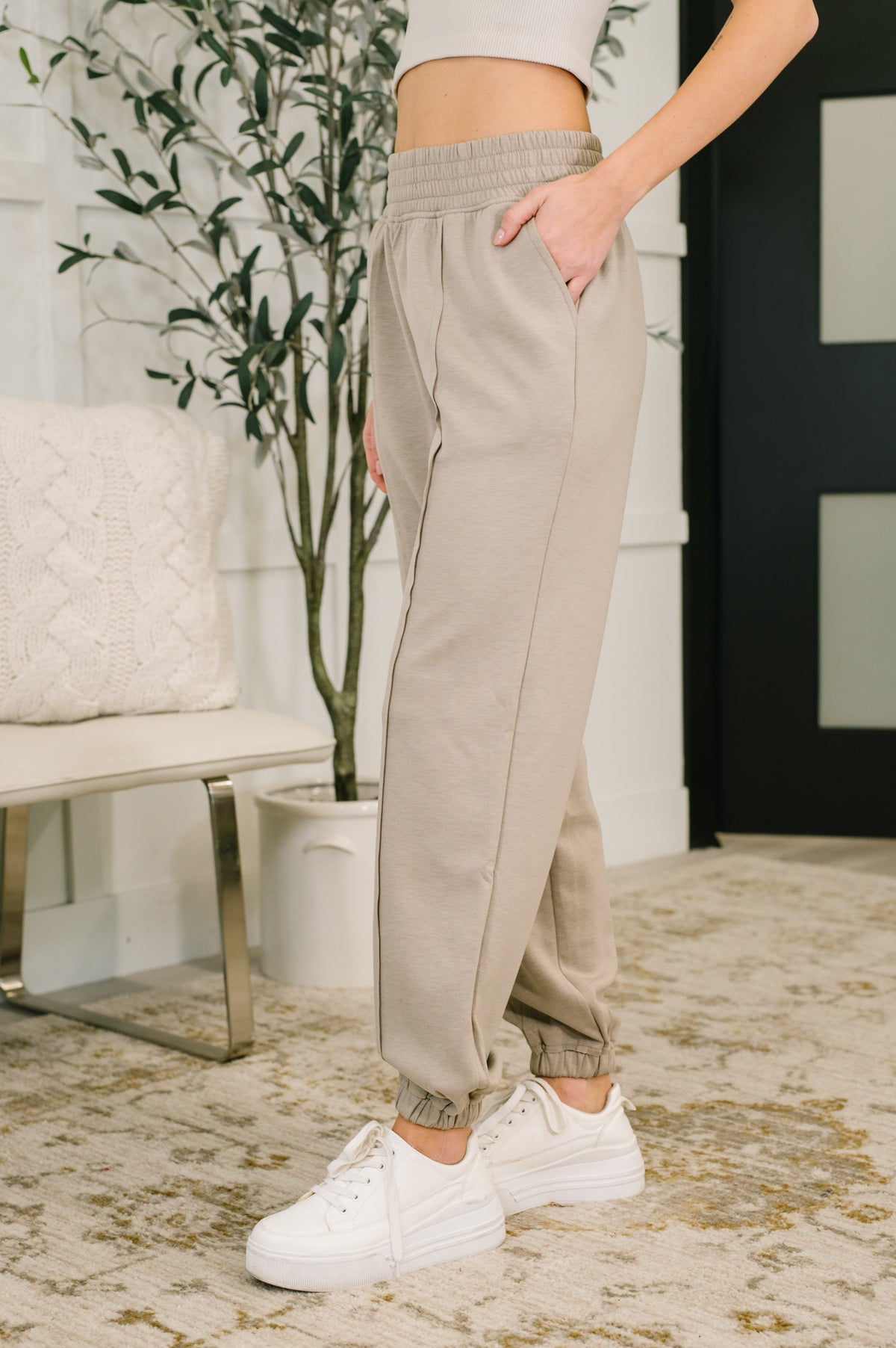 Zenana • Every Second, Every Hour Jogger Bottoms in Ash Mocha