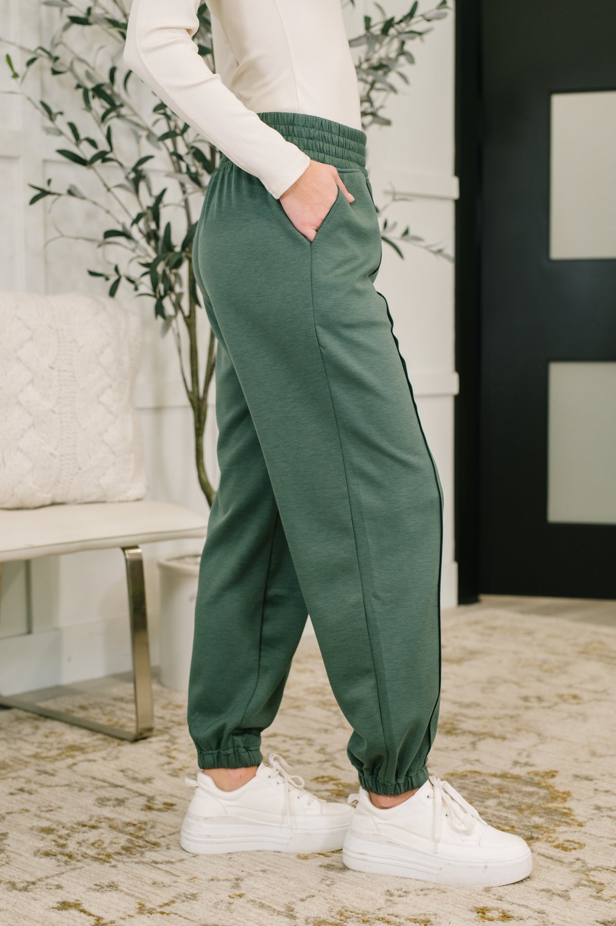 Zenana • Every Second, Every Hour Jogger Bottoms in Dark Forest