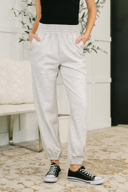 Zenana • Every Second, Every Hour Jogger Bottoms in Heather Grey