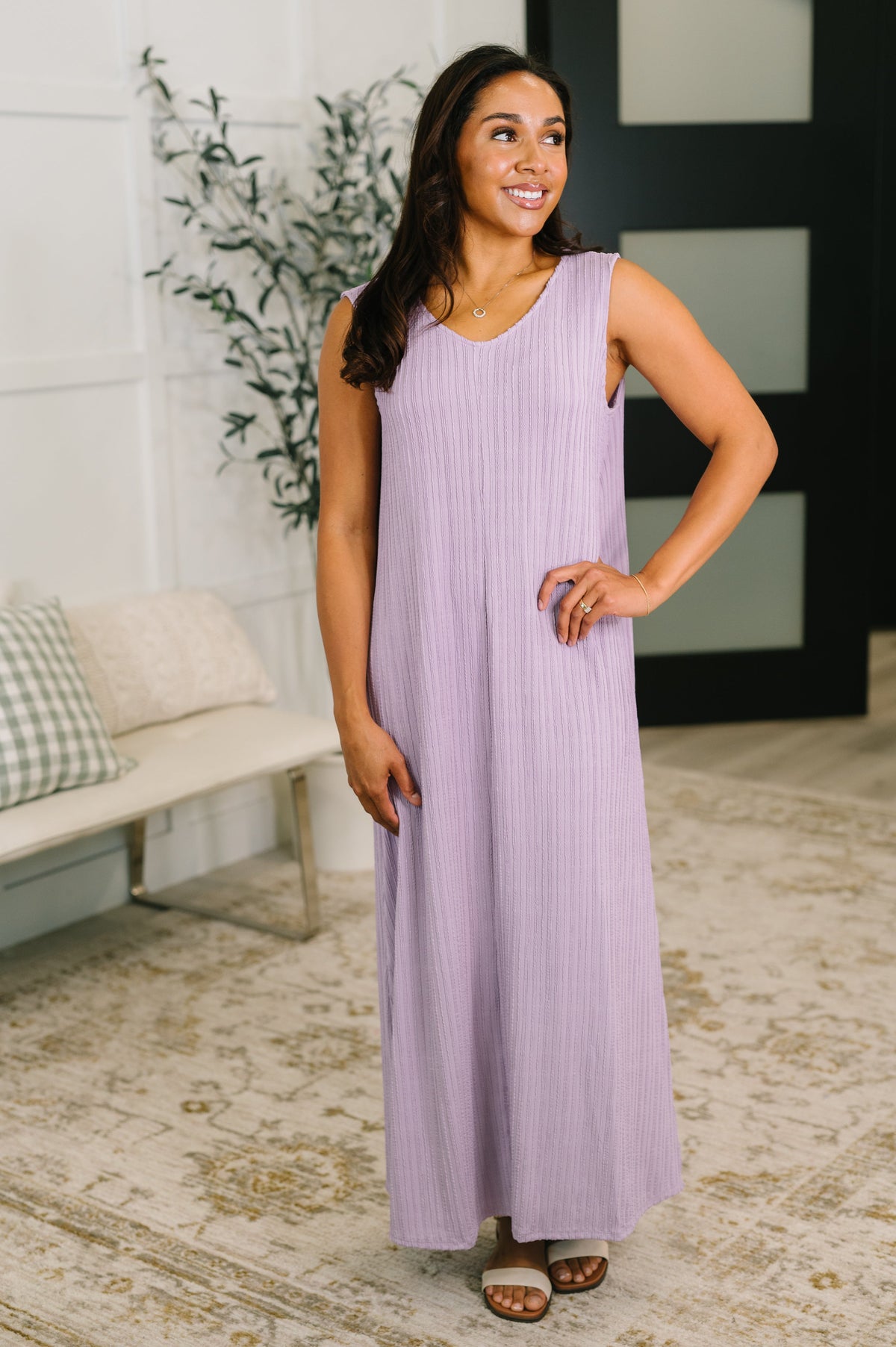 Dear Scarlett • Everything She Wants • Sleeveless Maxi Dress in Lavender