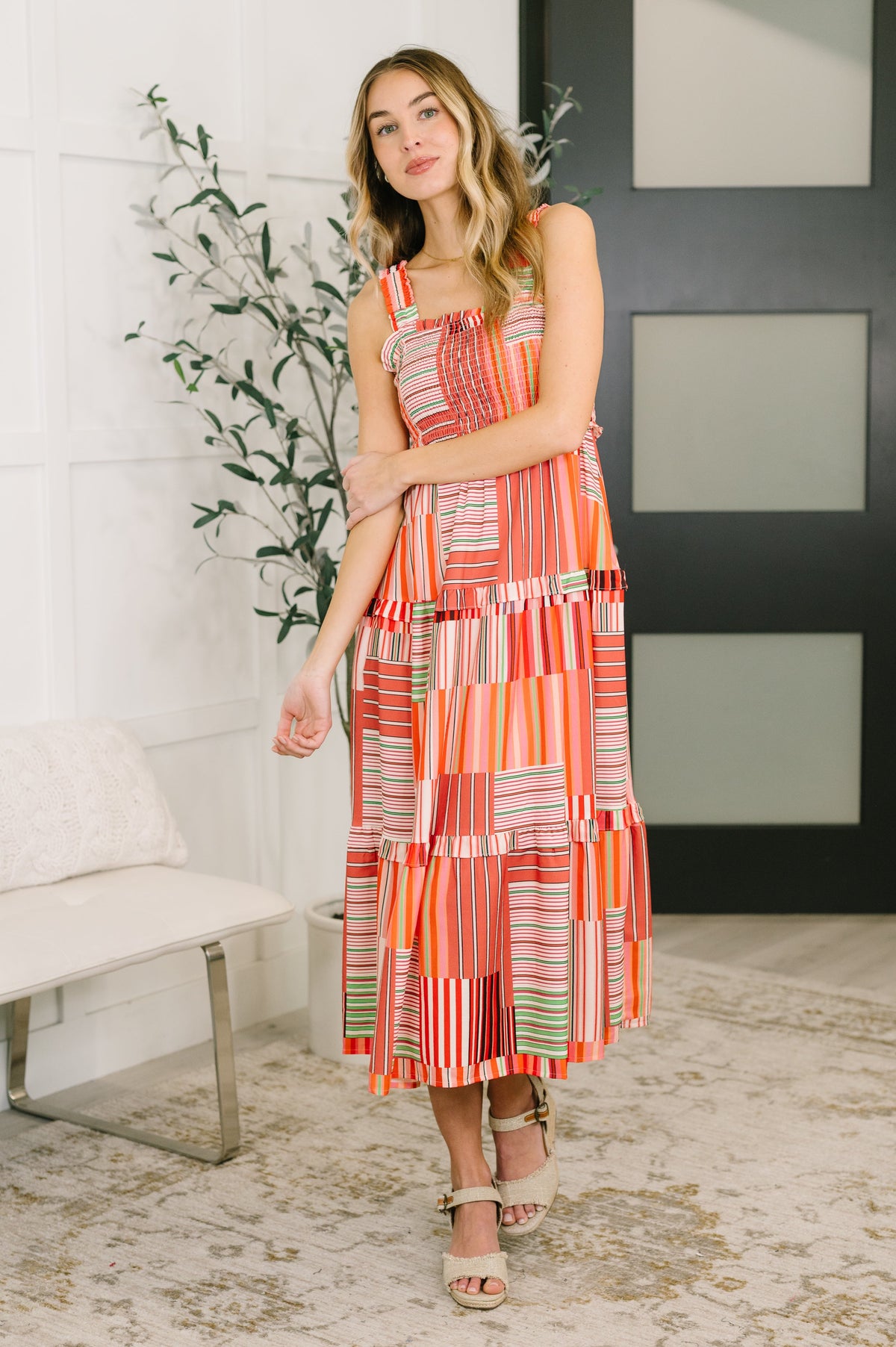 Extra Sentimental • Wide Strap • Tiered Dress