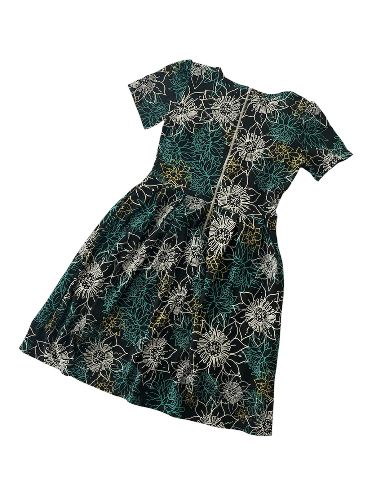 LuLaRoe • Amelia Fit-and-Flare Dress • Rare Neon Floral Print • Vintage