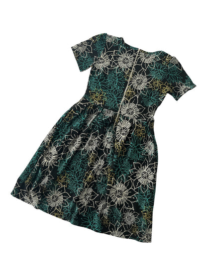 LuLaRoe • Amelia Fit-and-Flare Dress • Rare Neon Floral Print • Vintage