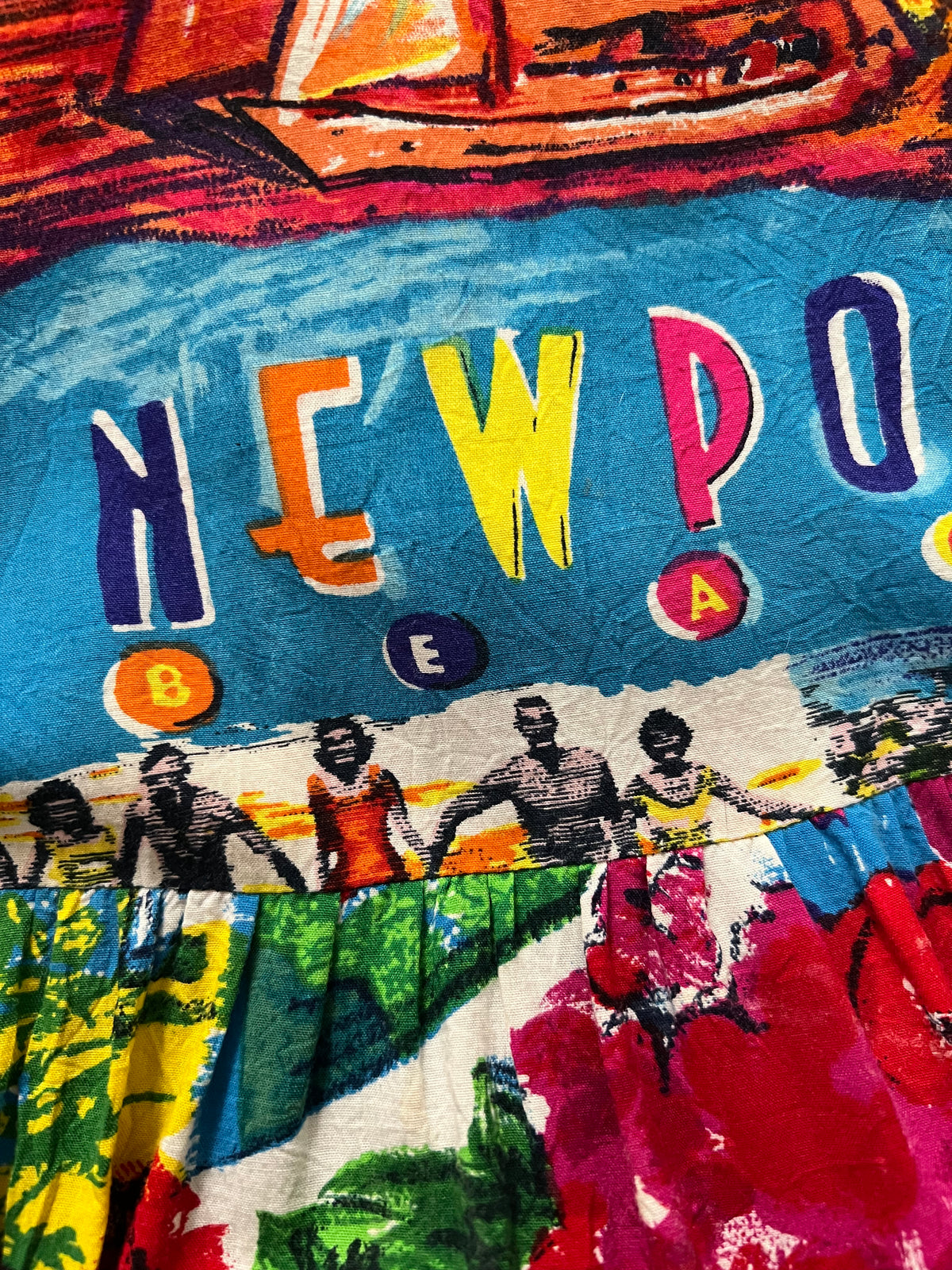 Vintage Jams World • Newport Beach Balboa • Hattie Dress • XL • Rare Print