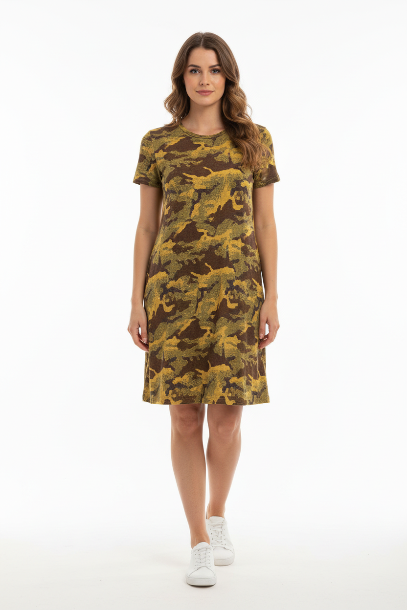 Jessie Swing Dress • Scoop Neckline • Hidden Side Seam Pockets