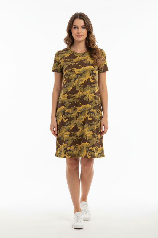 Jessie Swing Dress • Scoop Neckline • Hidden Side Seam Pockets