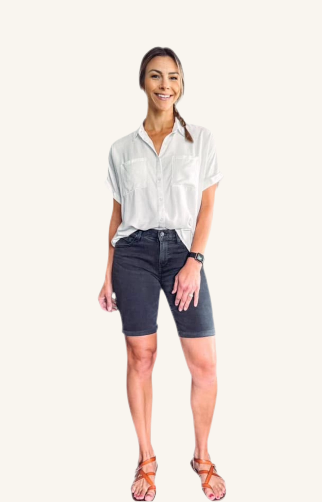 LuLaRoe Bermuda Denim Shorts • Black Wash