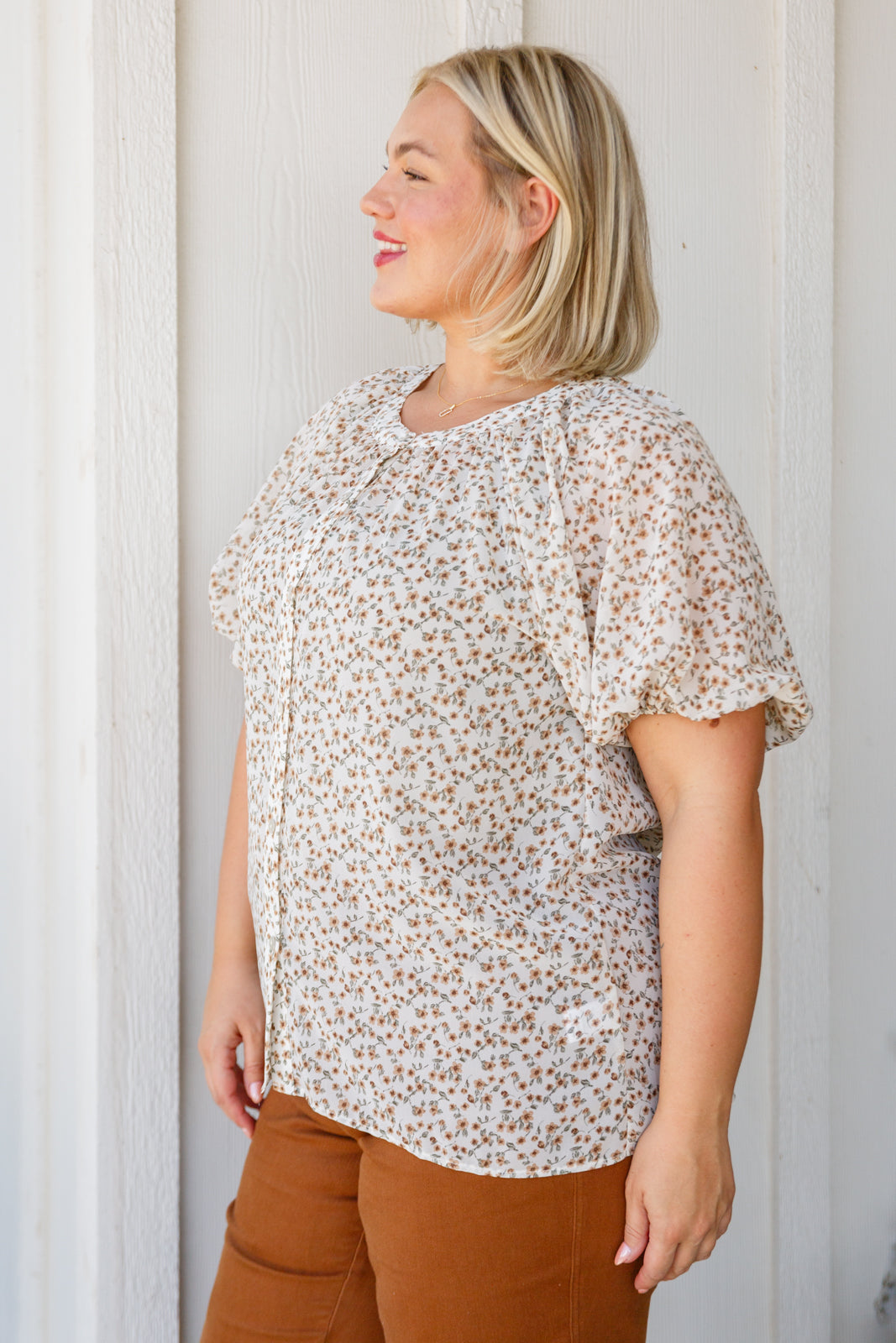 BiBi • Fancy Me Floral Button Down