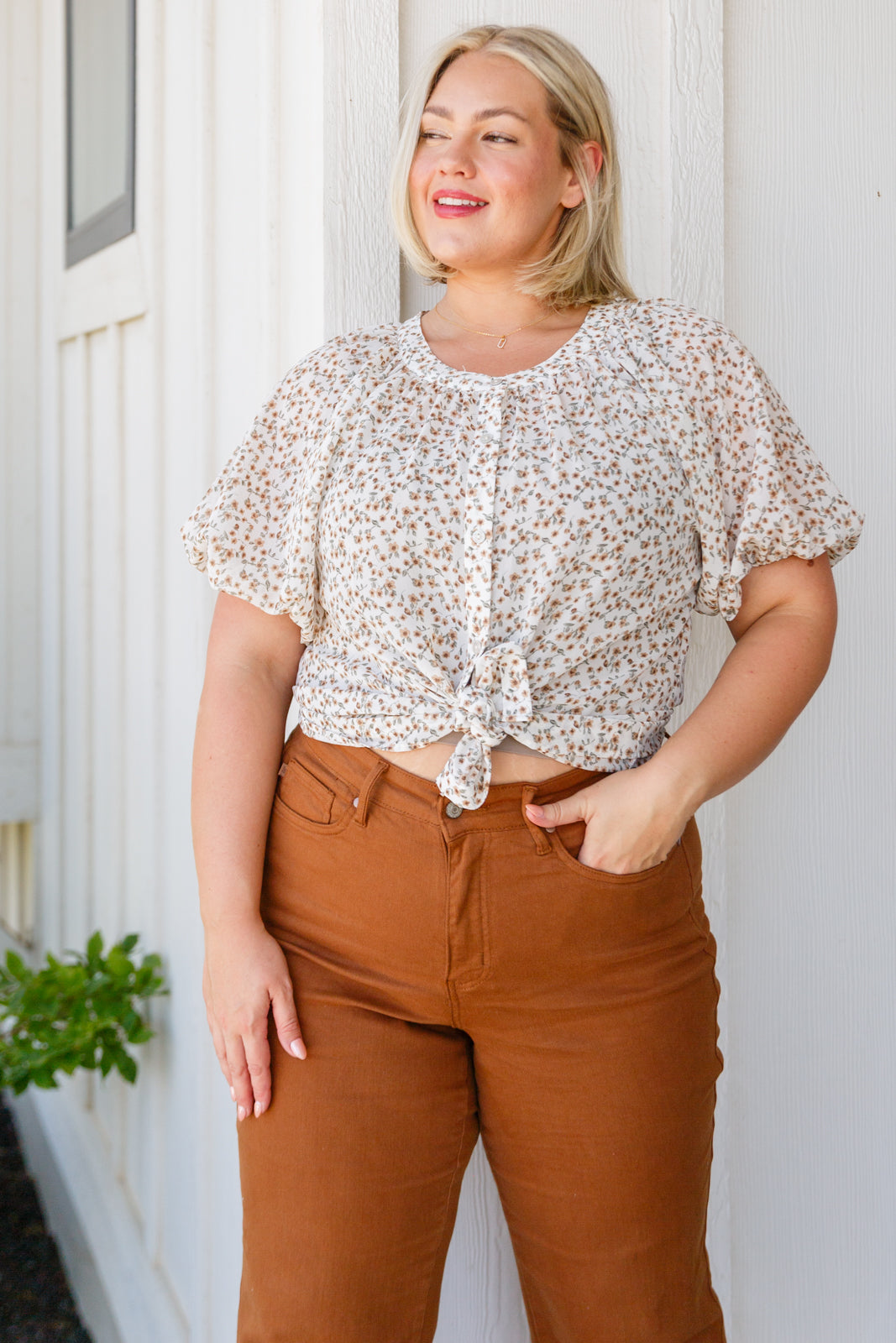 BiBi • Fancy Me Floral Button Down