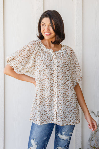 BiBi • Fancy Me Floral Button Down
