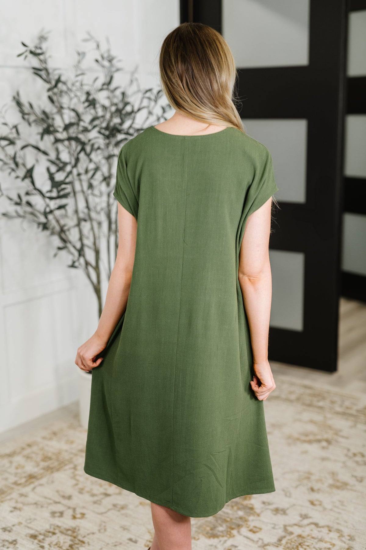 HYFVE • Flatter Me Later Relaxed Dress in Moss
