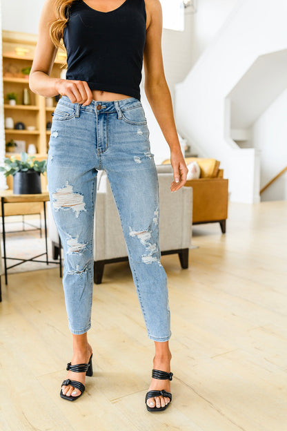 Judy Blue • Florence High Waist Destroyed Boyfriend Jeans