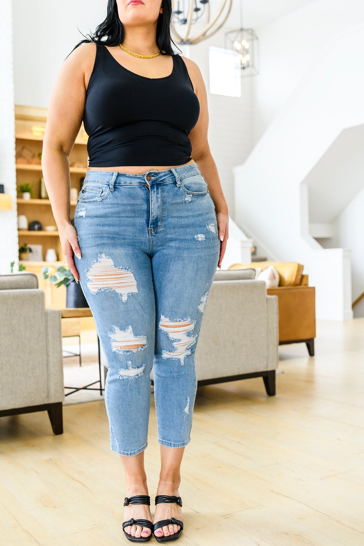 Judy Blue • Florence High Waist Destroyed Boyfriend Jeans