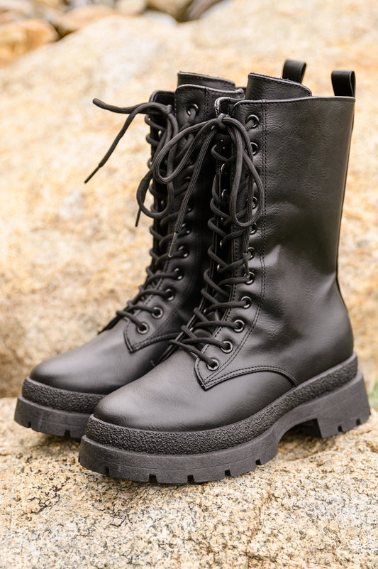 Qupid • Fresh Feels Combat Boots In Black