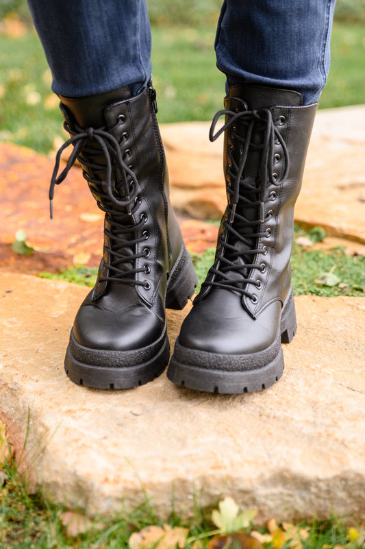 Qupid • Fresh Feels Combat Boots In Black