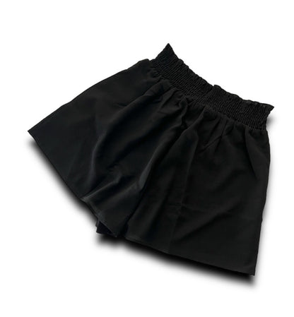 LuLaRoe Yvett Smocked Waist Shorts • Solid Black
