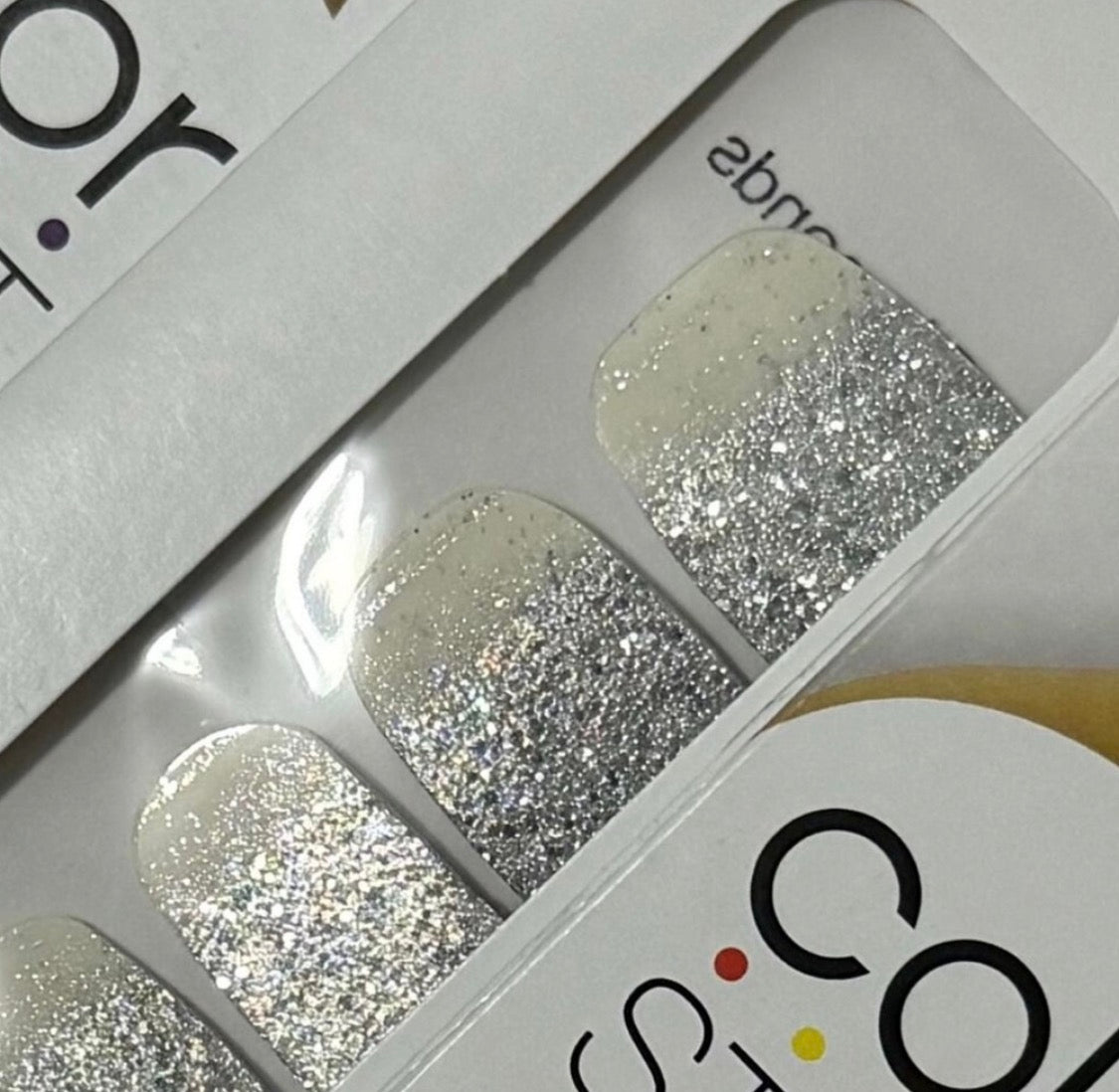 Dripping in Diamonds • Color Street • Clear Overlay Filled with Silver Glitter