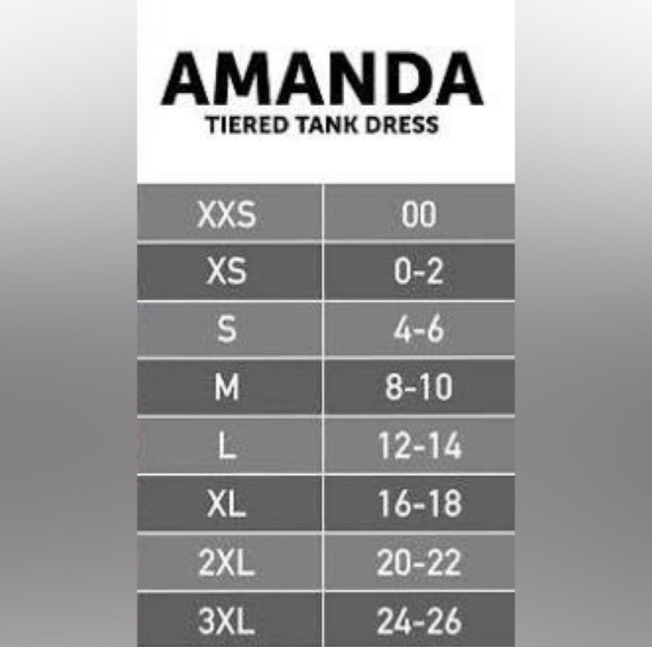 LuLaRoe  Amanda • Tiered Tank Top Dress • Solid Black