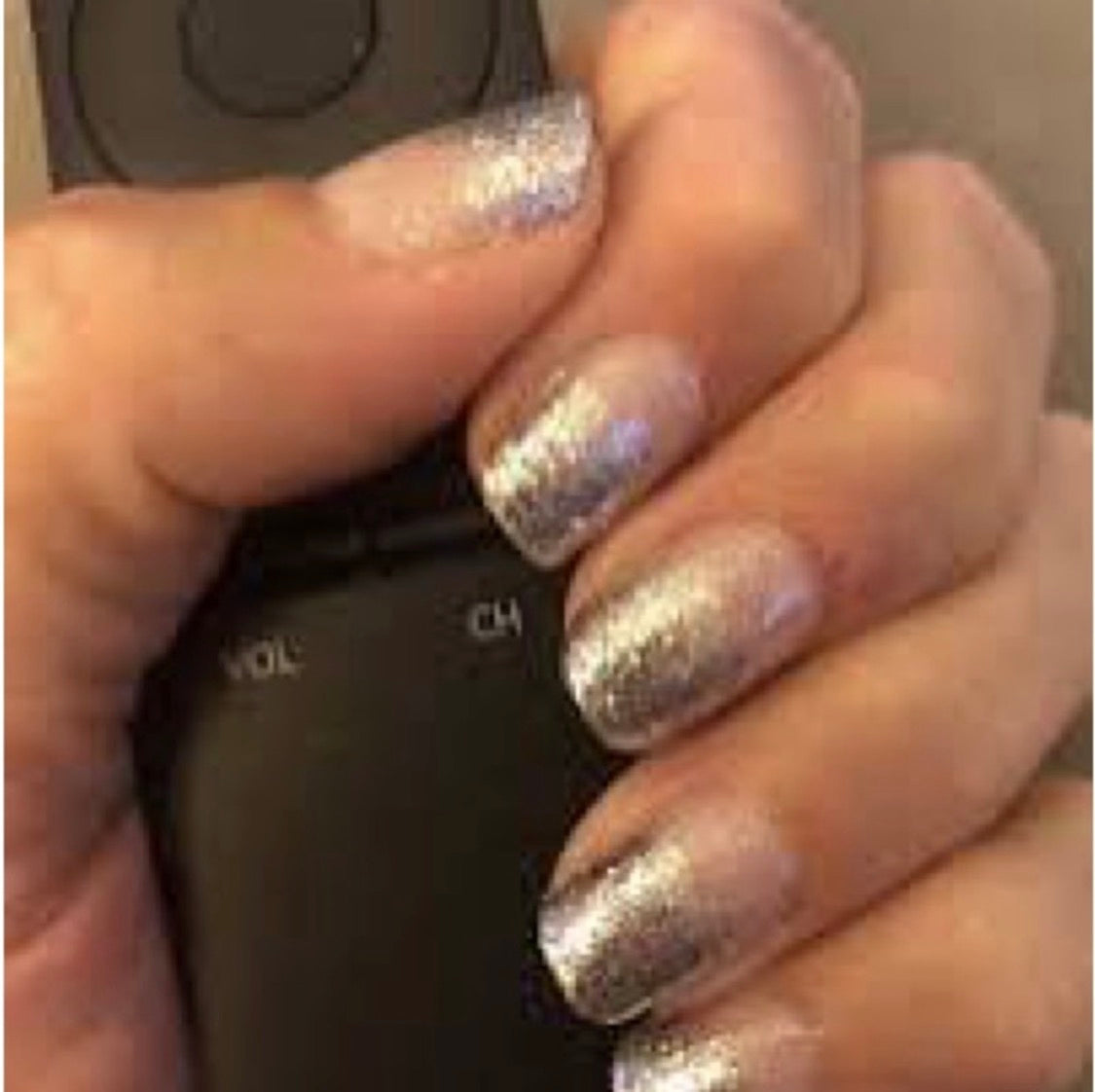 Dripping in Diamonds • Color Street • Clear Overlay Filled with Silver Glitter