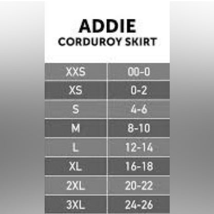 LuLaRoe Addie Medium Wale Corduroy Skirt • Solid Frost Green
