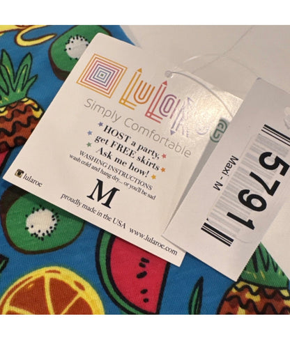 LuLaRoe Maxi Skirt • Foldable Yoga Waistband • A-line • Mixed Fruit Print