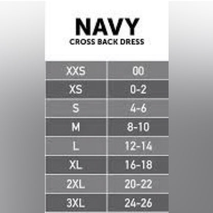 LuLaRoe Navy Cross Back Dress with Side Seam Pockets • Solid Black