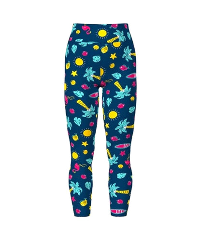 LuLaRoe Buttery Soft Leggings • Navy Multi Palm Beach