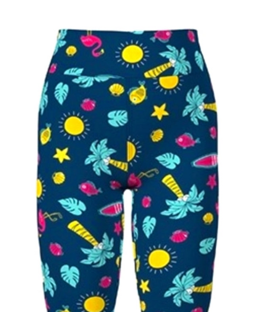 LuLaRoe Buttery Soft Leggings • Navy Multi Palm Beach