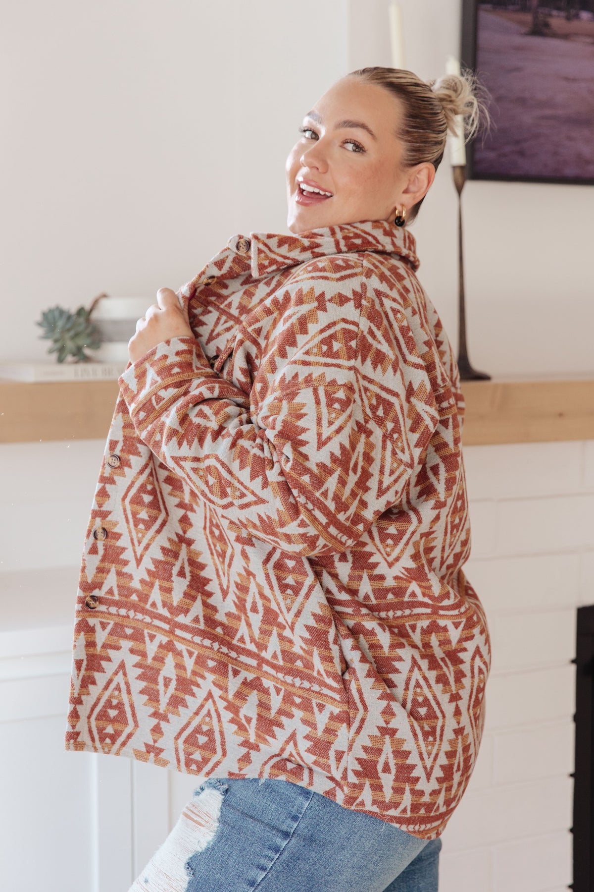 Gather Round • Aztec Shacket