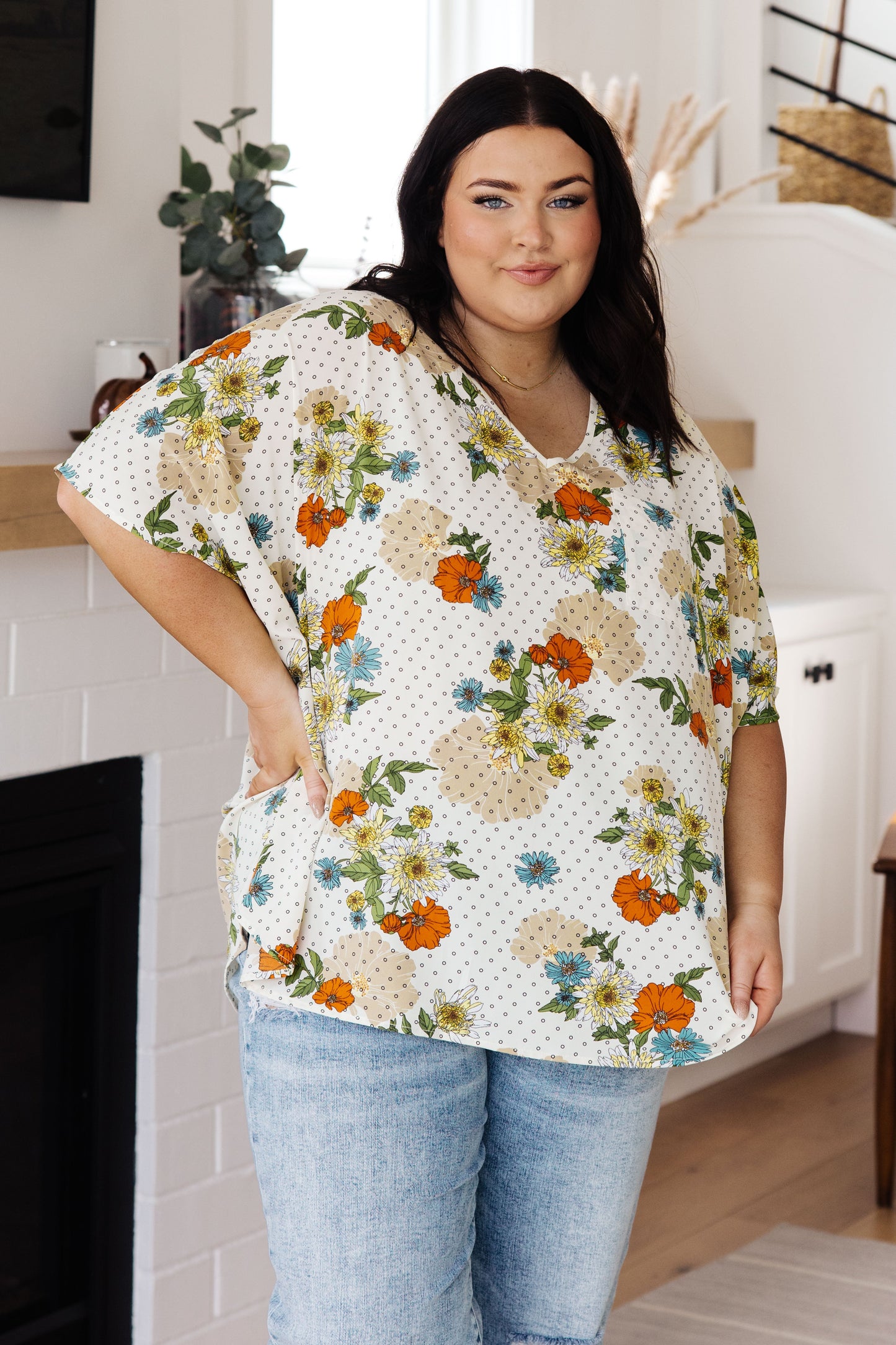 Jodifl • Good Morning Floral V-Neck Blouse