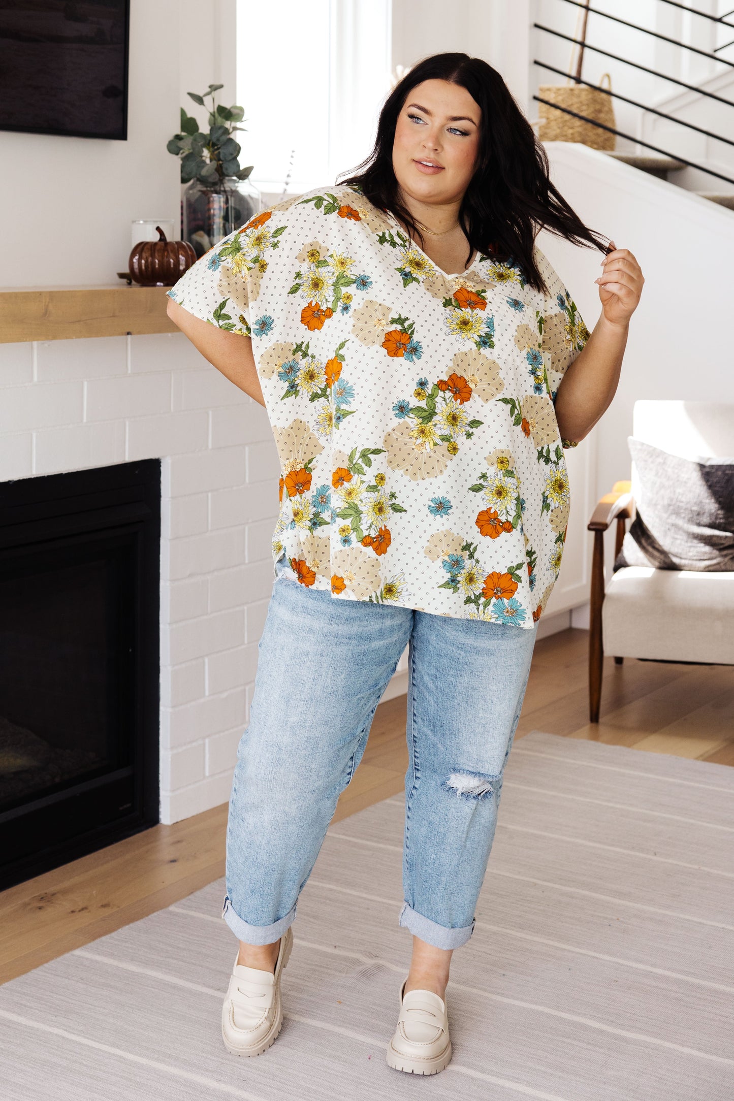 Jodifl • Good Morning Floral V-Neck Blouse