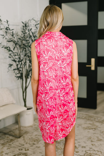 Dear Scarlett • Harbour Quarter Zip Dress in Coastal Pink