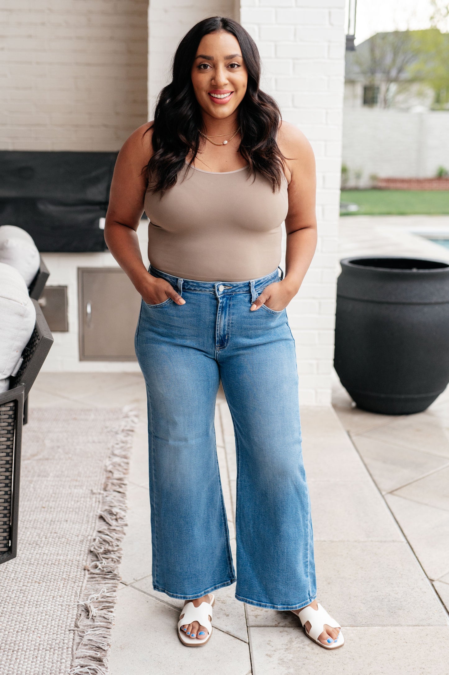 Judy Blue • Hayes High Rise Wide Leg Crop Jeans