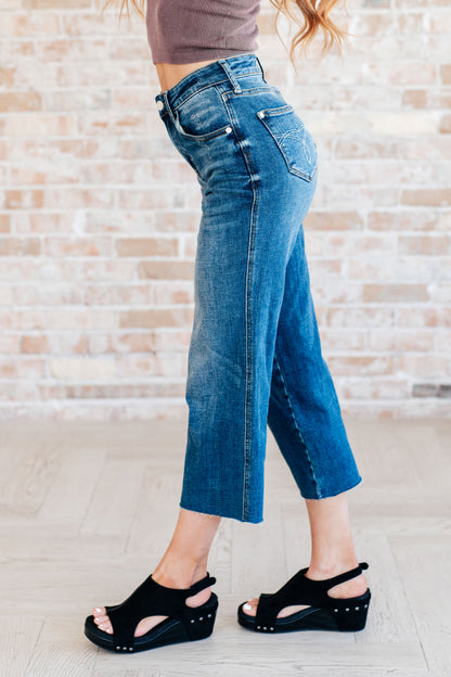 Judy Blue • Hayes High Rise Wide Leg Crop Jeans