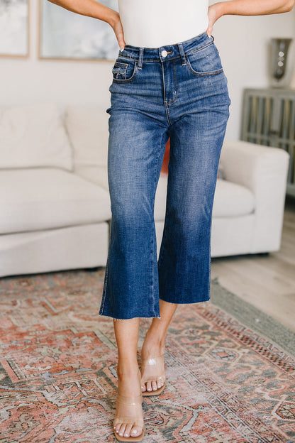 Judy Blue • Hayes High Rise Wide Leg Crop Jeans