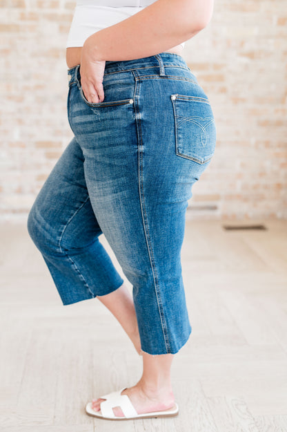 Judy Blue • Hayes High Rise Wide Leg Crop Jeans