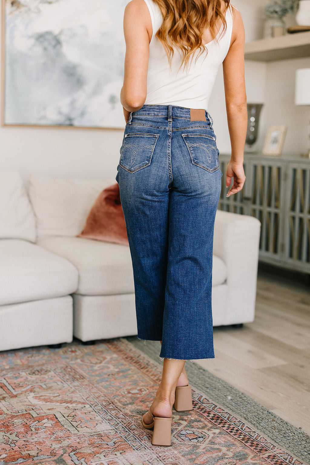 Judy Blue • Hayes High Rise Wide Leg Crop Jeans
