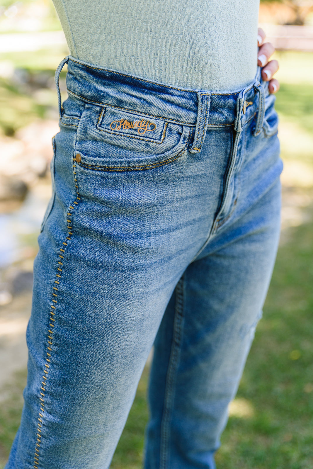 Judy Blue • Howdy Embroidery Boyfriend Jeans