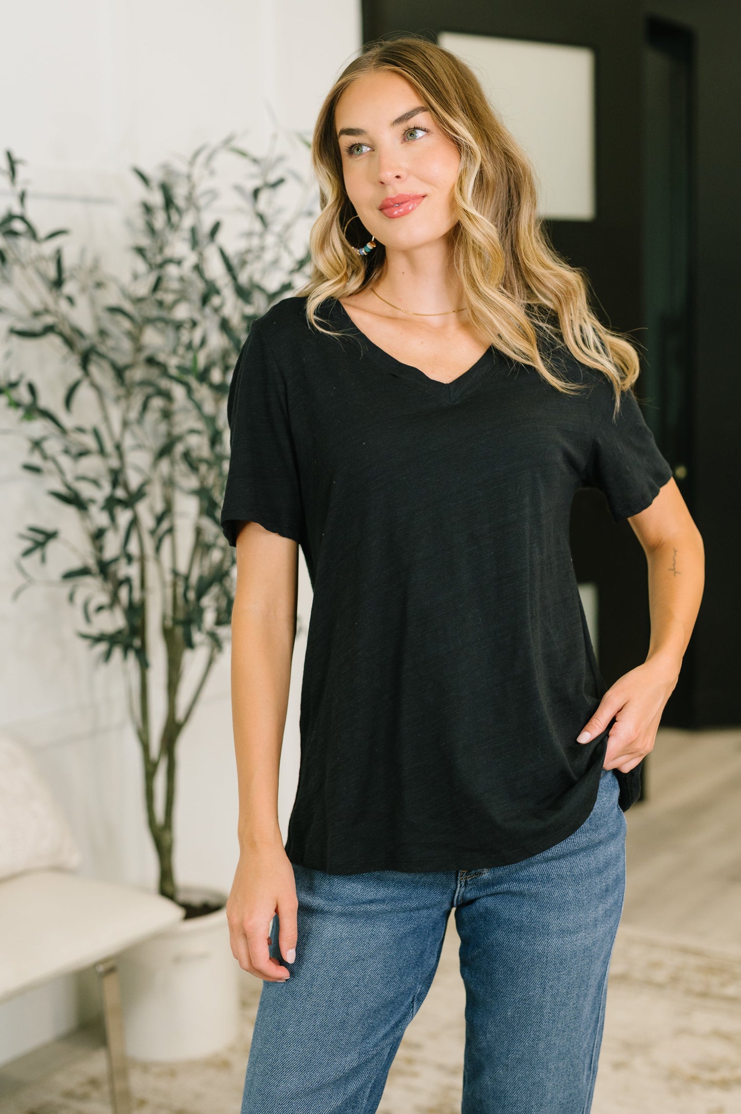 I Don't Have to Choose 100% Cotton • V-Neck Tee in Black