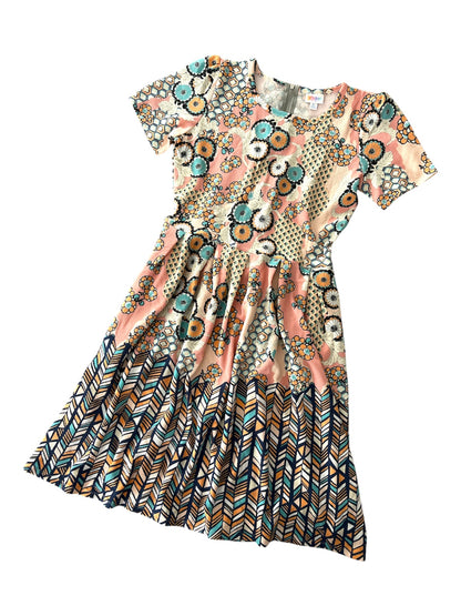 LuLaRoe • Amelia Fit-and-Flare Dress • Rare Print • Vintage • Pink Mosaic