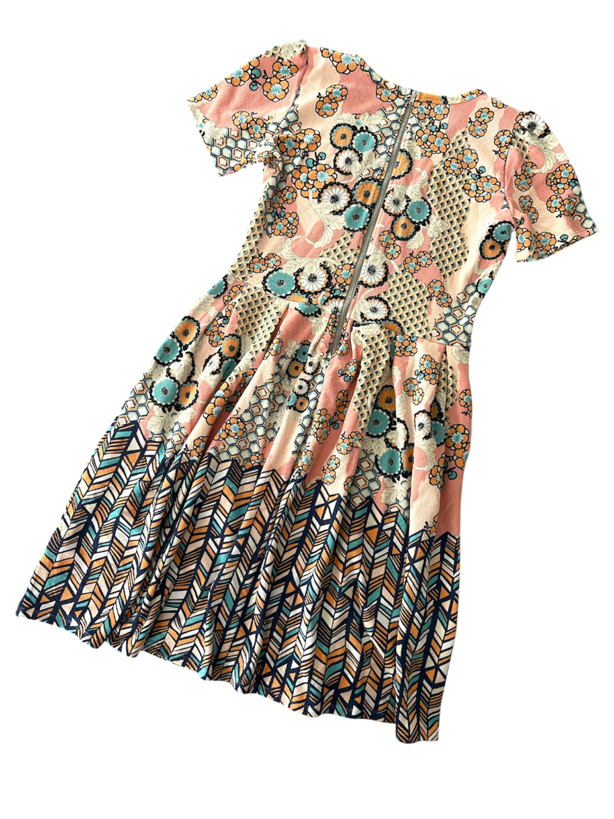 LuLaRoe • Amelia Fit-and-Flare Dress • Rare Print • Vintage • Pink Mosaic